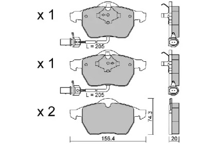 Комплект тормозных колодок AISIN BPVW-1010